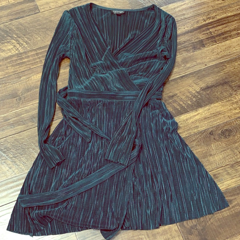 TOPSHOP dark green dress size 6